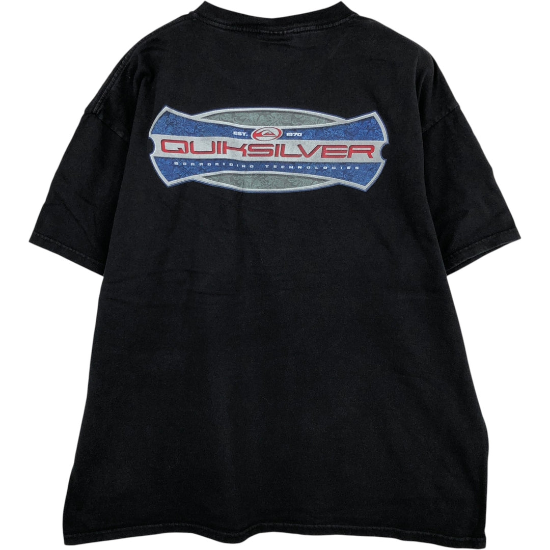 90s-era Quiksilver surf/skate t-shirt, men's size XL (approx.), vintage. cotton black type Vintage Second Hand