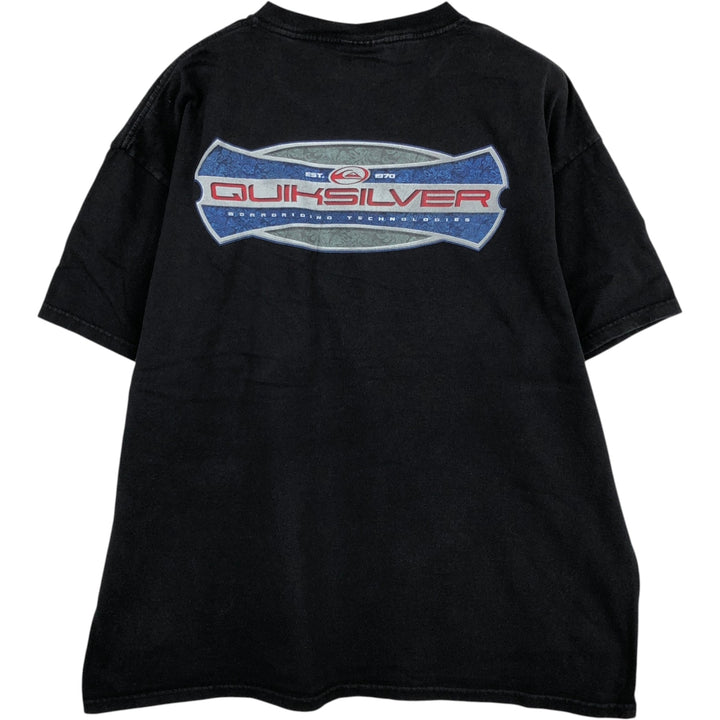 90s-era Quiksilver surf/skate t-shirt, men's size XL (approx.), vintage. cotton black type Vintage Second Hand