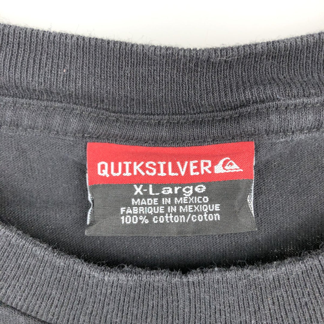 90s-era Quiksilver surf/skate t-shirt, men's size XL (approx.), vintage. cotton black type Vintage Second Hand