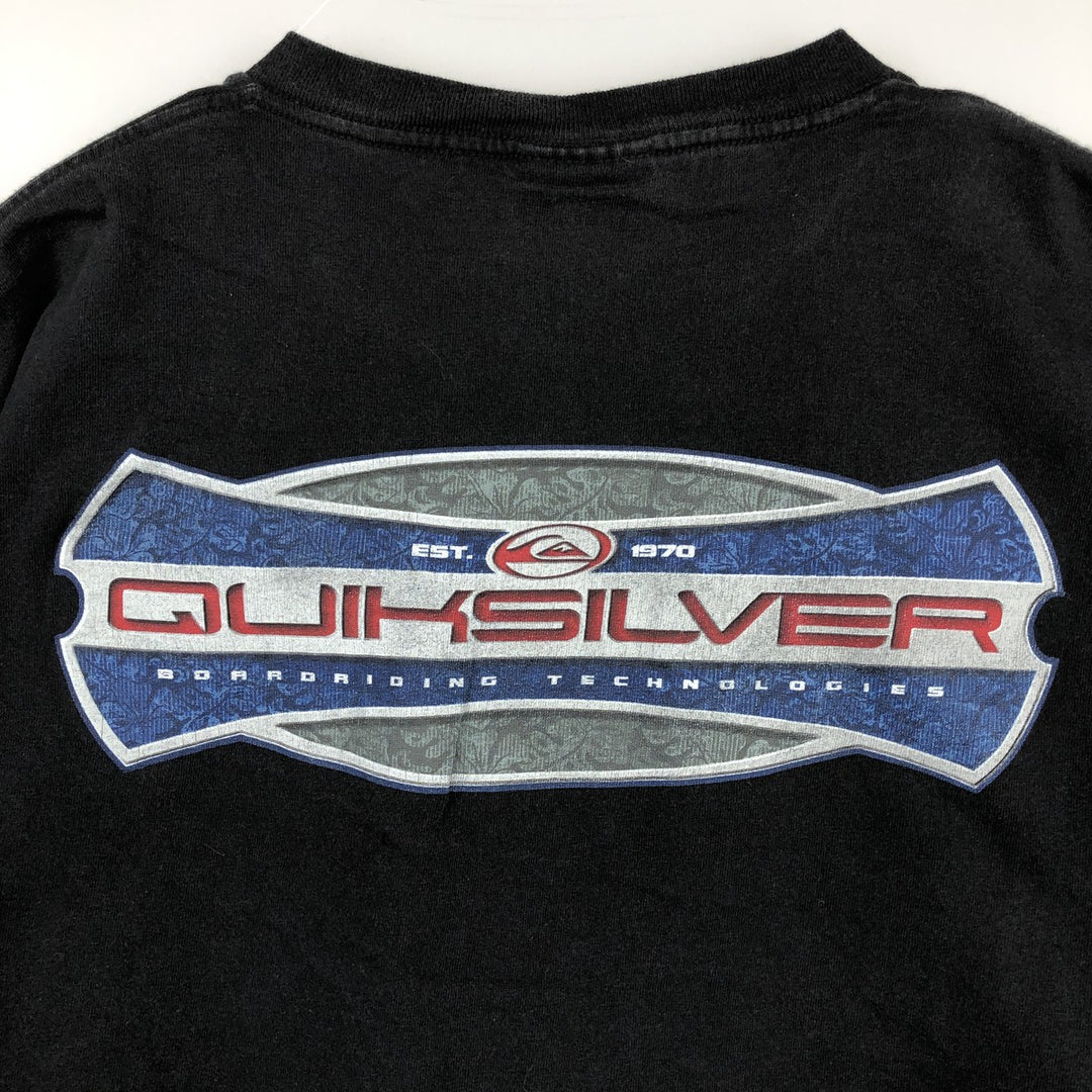 90s-era Quiksilver surf/skate t-shirt, men's size XL (approx.), vintage. cotton black type Vintage Second Hand