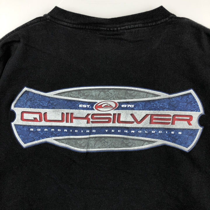 90s-era Quiksilver surf/skate t-shirt, men's size XL (approx.), vintage. cotton black type Vintage Second Hand