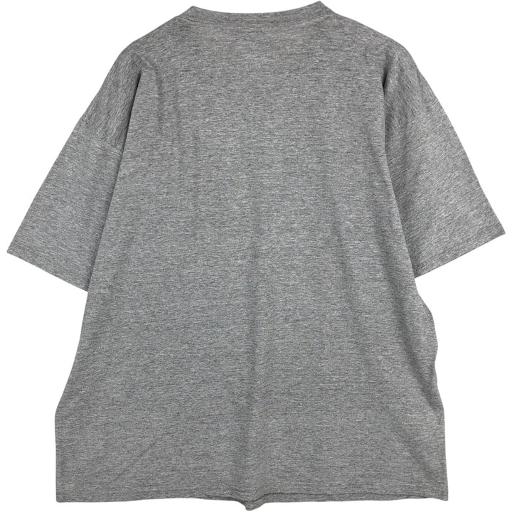 90'S Adidas logo print T-shirt, made in USA, men's XL size, vintage cotton gray type Vintage Second Hand