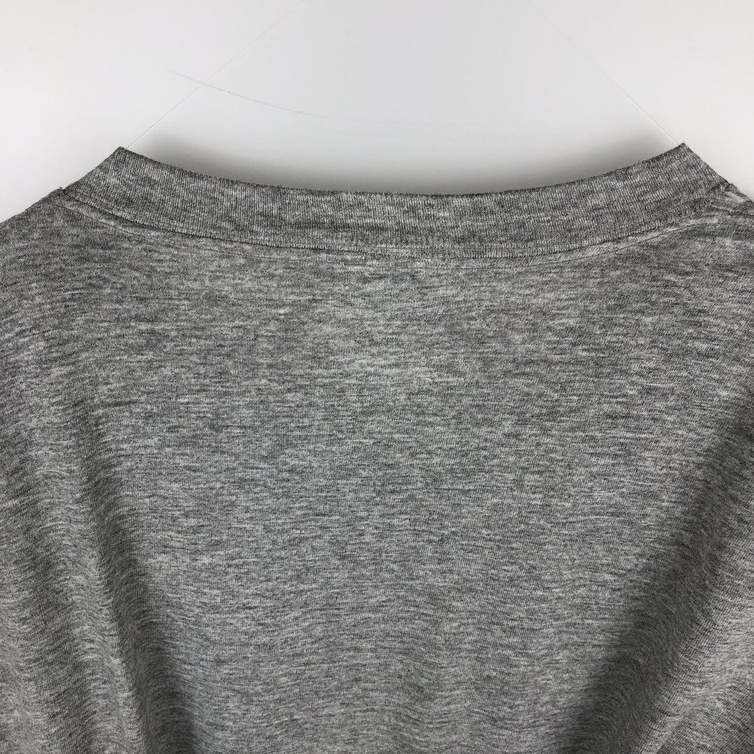 90'S Adidas logo print T-shirt, made in USA, men's XL size, vintage cotton gray type Vintage Second Hand