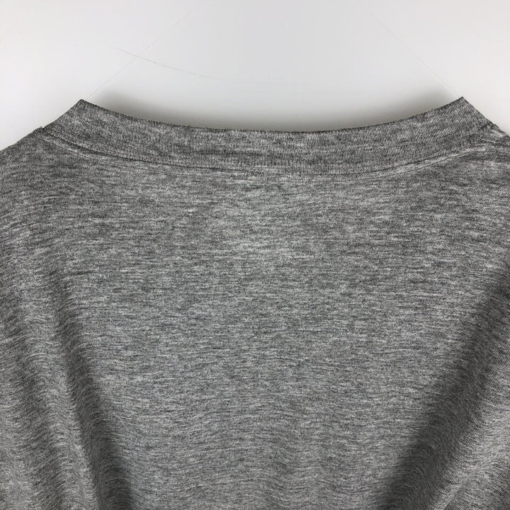 90'S Adidas logo print T-shirt, made in USA, men's XL size, vintage cotton gray type Vintage Second Hand
