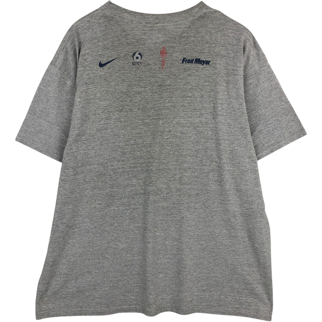 00'S Nike Sports Print T-shirt Men's Size L cotton gray type Vintage Second Hand