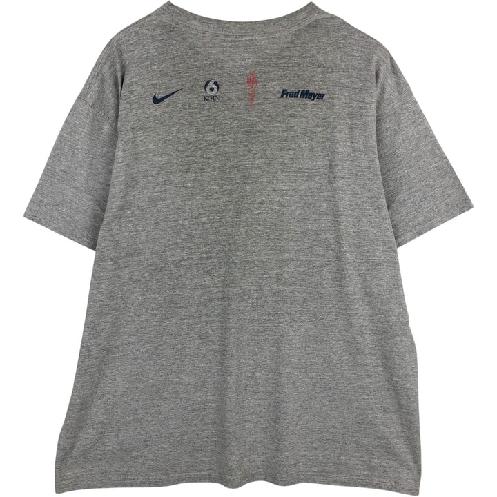 00'S Nike Sports Print T-shirt Men's Size L cotton gray type Vintage Second Hand