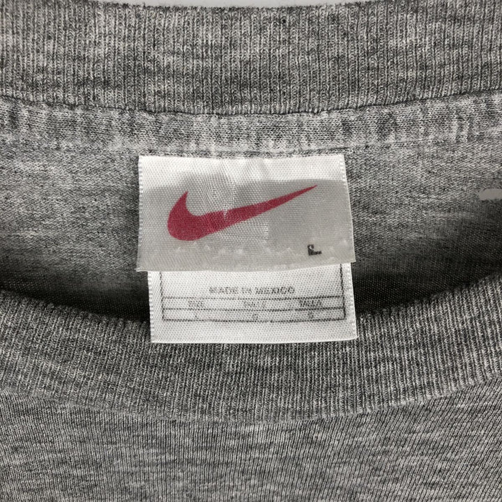00'S Nike Sports Print T-shirt Men's Size L cotton gray type Vintage Second Hand