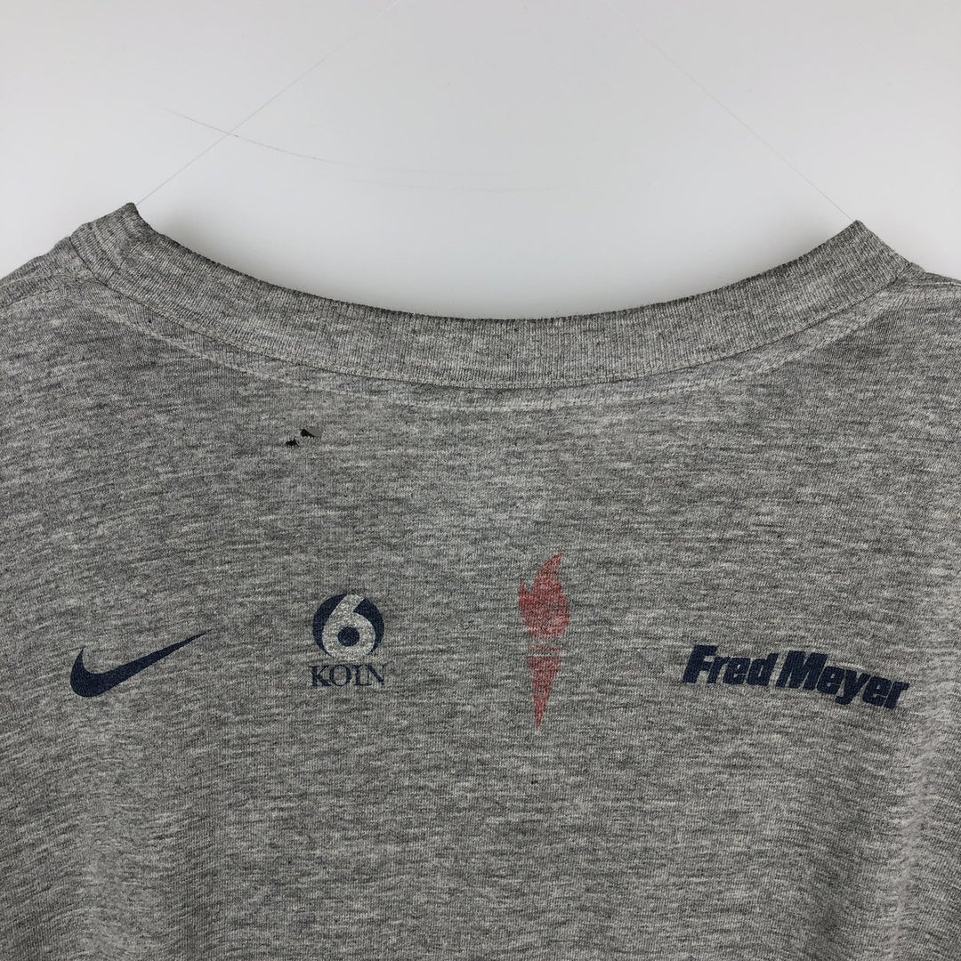00'S Nike Sports Print T-shirt Men's Size L cotton gray type Vintage Second Hand