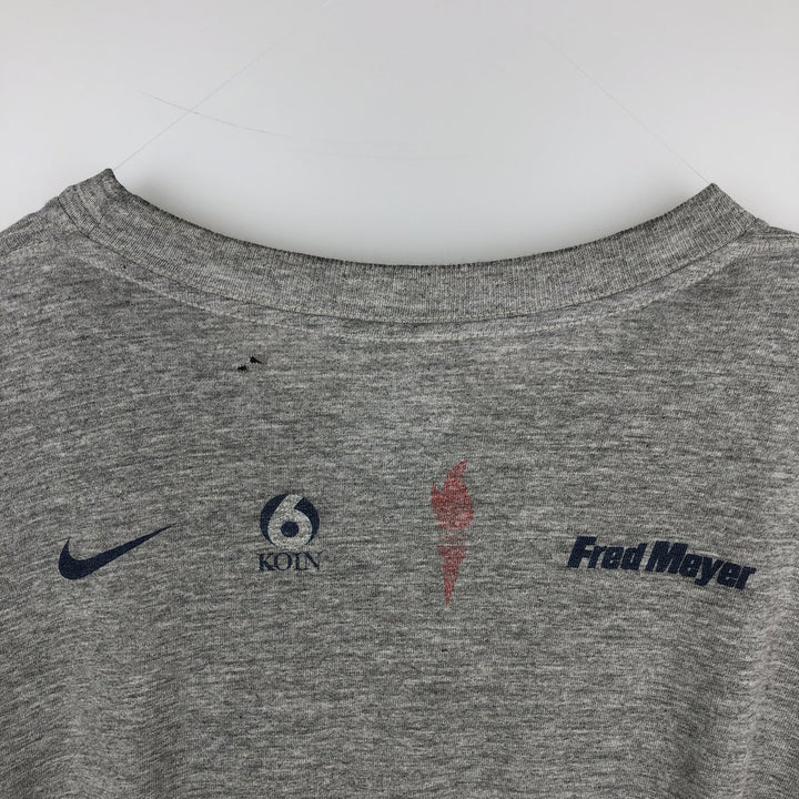00'S Nike Sports Print T-shirt Men's Size L cotton gray type Vintage Second Hand
