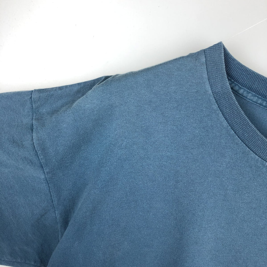 90'S Reebok Logo T-shirt Made in USA Men's XL Vintage unclear blue type Vintage Second Hand