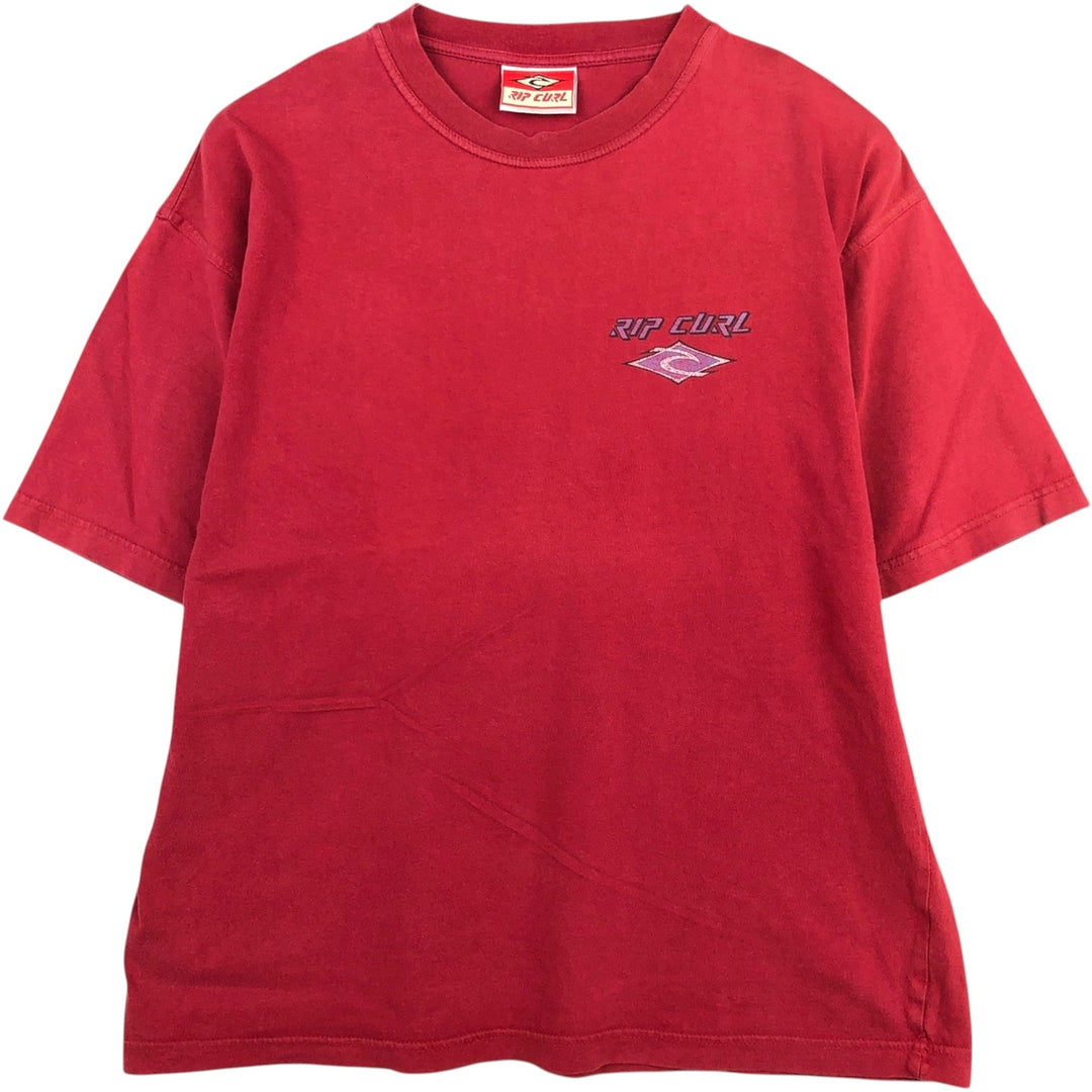 90'S Rip Curl Surf Skate T-Shirt, Men's Size M (approx.), Vintage unclear red type Vintage Second Hand