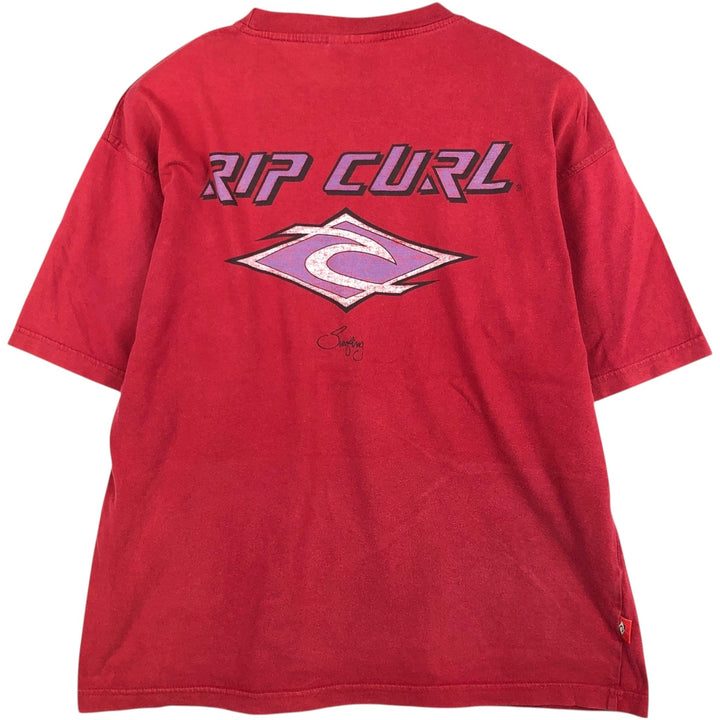90'S Rip Curl Surf Skate T-Shirt, Men's Size M (approx.), Vintage unclear red type Vintage Second Hand