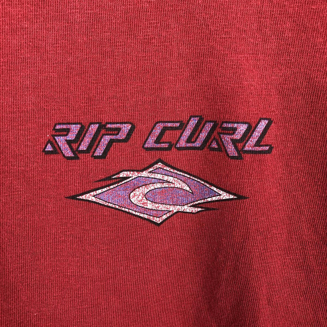 90'S Rip Curl Surf Skate T-Shirt, Men's Size M (approx.), Vintage unclear red type Vintage Second Hand