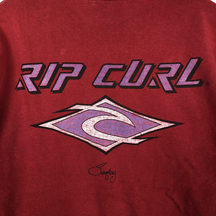 90'S Rip Curl Surf Skate T-Shirt, Men's Size M (approx.), Vintage unclear red type Vintage Second Hand