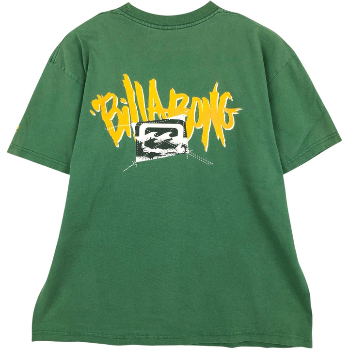 Billabong Surf Skate T-Shirt, Men's Size L (equivalent) unclear green type Vintage Second Hand