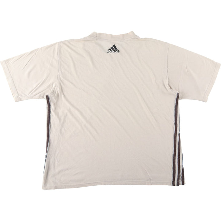 90s~00'S Adidas logo print T-shirt, men's size L, vintage cotton Beige type Vintage Second Hand