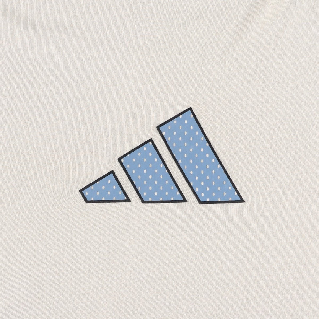 90s~00'S Adidas logo print T-shirt, men's size L, vintage cotton Beige type Vintage Second Hand