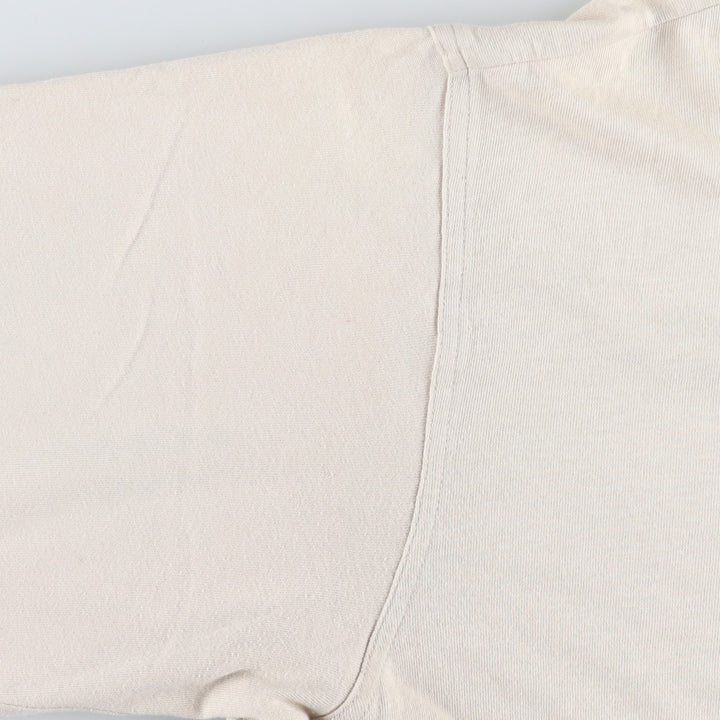 90s~00'S Adidas logo print T-shirt, men's size L, vintage cotton Beige type Vintage Second Hand