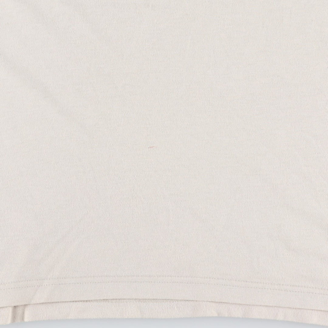 90s~00'S Adidas logo print T-shirt, men's size L, vintage cotton Beige type Vintage Second Hand