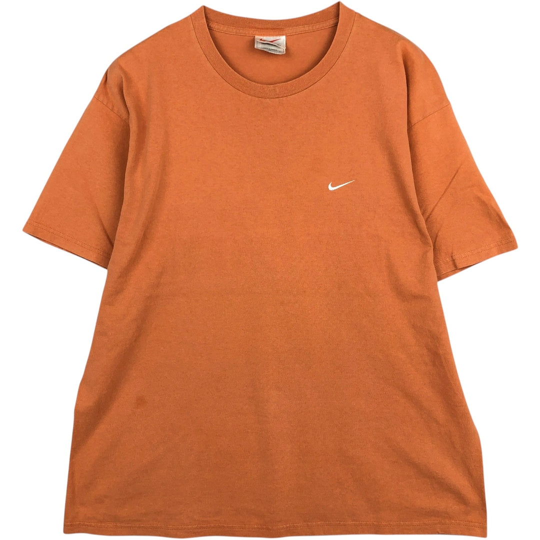 90'S Nike Logo T-Shirt, Men's Size L (approx.), Vintage cotton orange type Vintage Second Hand