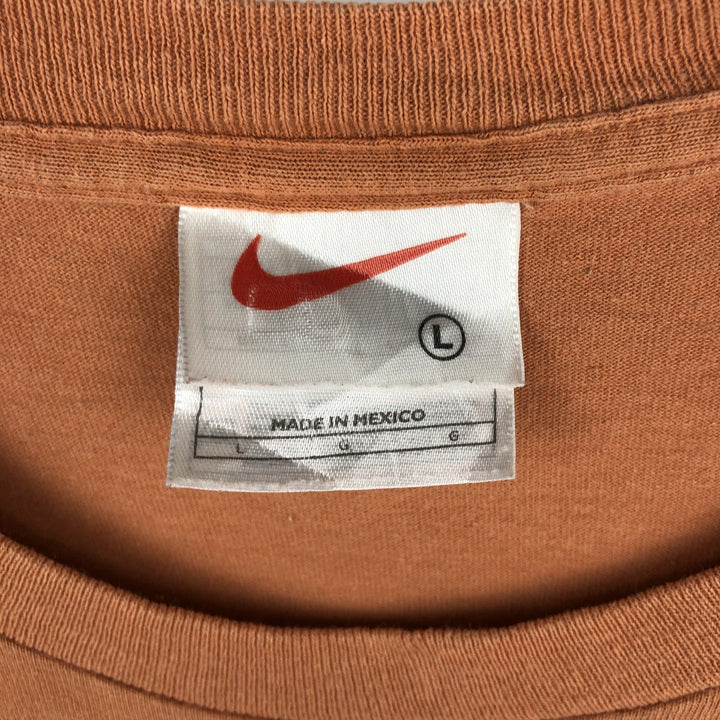 90'S Nike Logo T-Shirt, Men's Size L (approx.), Vintage cotton orange type Vintage Second Hand
