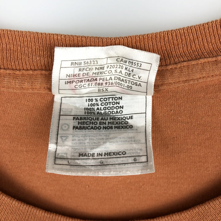 90'S Nike Logo T-Shirt, Men's Size L (approx.), Vintage cotton orange type Vintage Second Hand