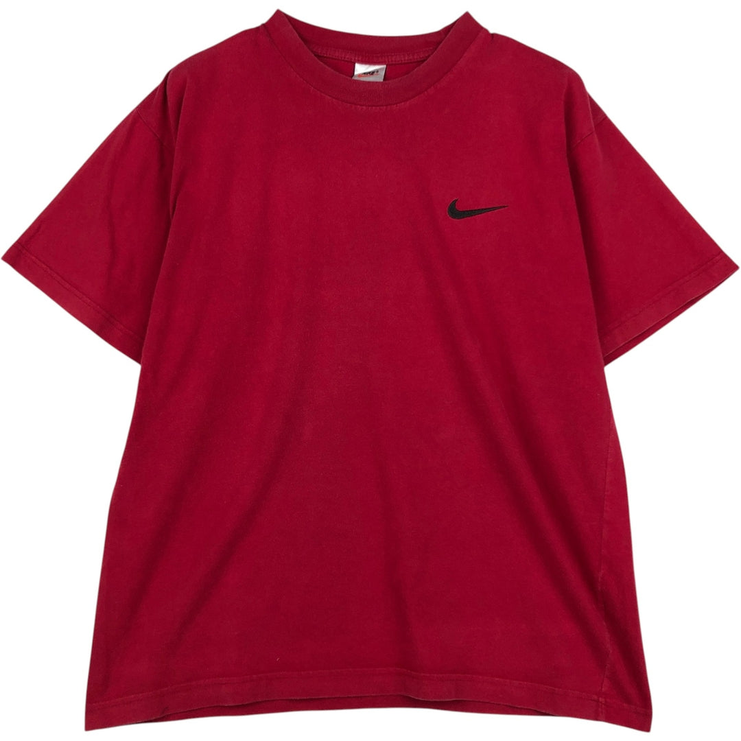 90'S Nike One Point Logo T-shirt, Men's M size, Vintage cotton red type Vintage Second Hand