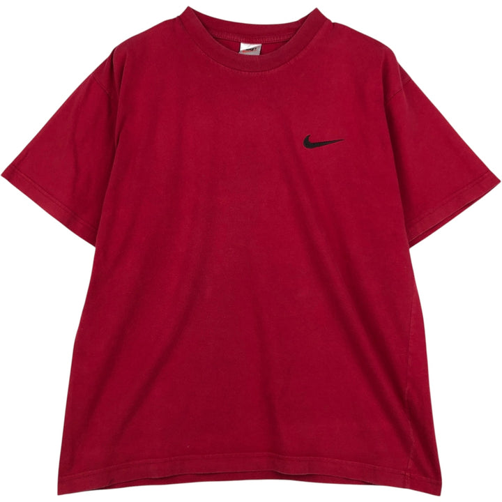 90'S Nike One Point Logo T-shirt, Men's M size, Vintage cotton red type Vintage Second Hand