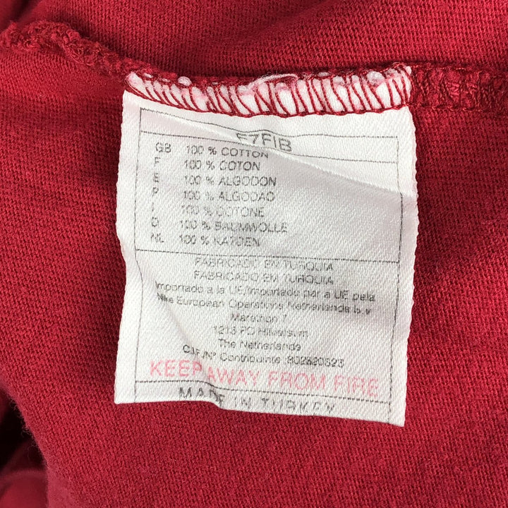 90'S Nike One Point Logo T-shirt, Men's M size, Vintage cotton red type Vintage Second Hand