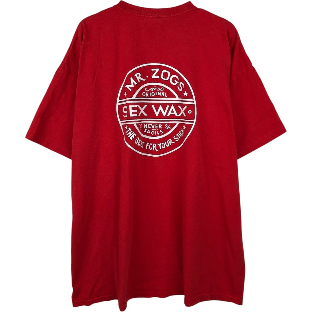 ZOG SEX WAX Surf Skate T-Shirt (Men's XXL equivalent) cotton red type Vintage Second Hand