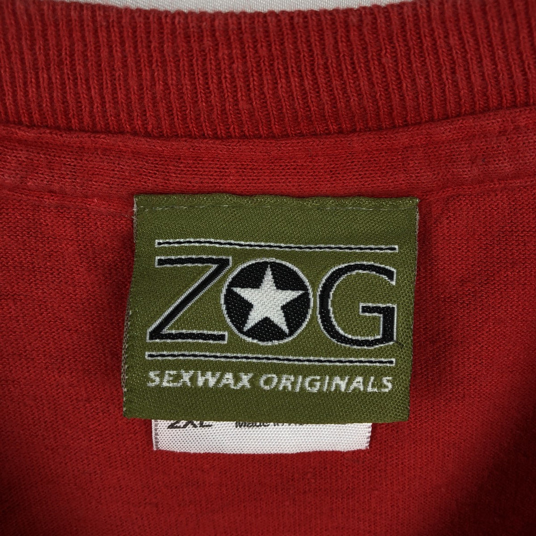 ZOG SEX WAX Surf Skate T-Shirt (Men's XXL equivalent) cotton red type Vintage Second Hand