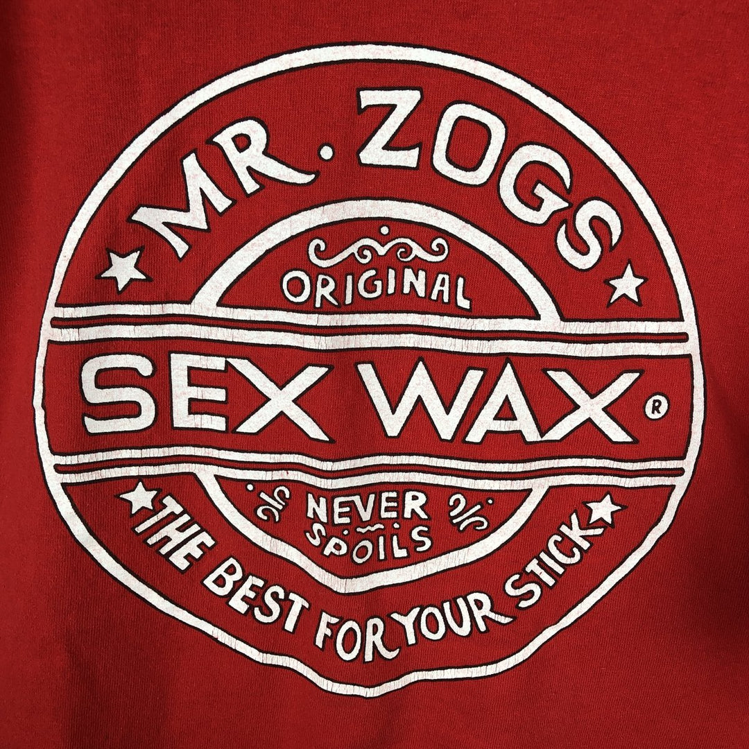 ZOG SEX WAX Surf Skate T-Shirt (Men's XXL equivalent) cotton red type Vintage Second Hand