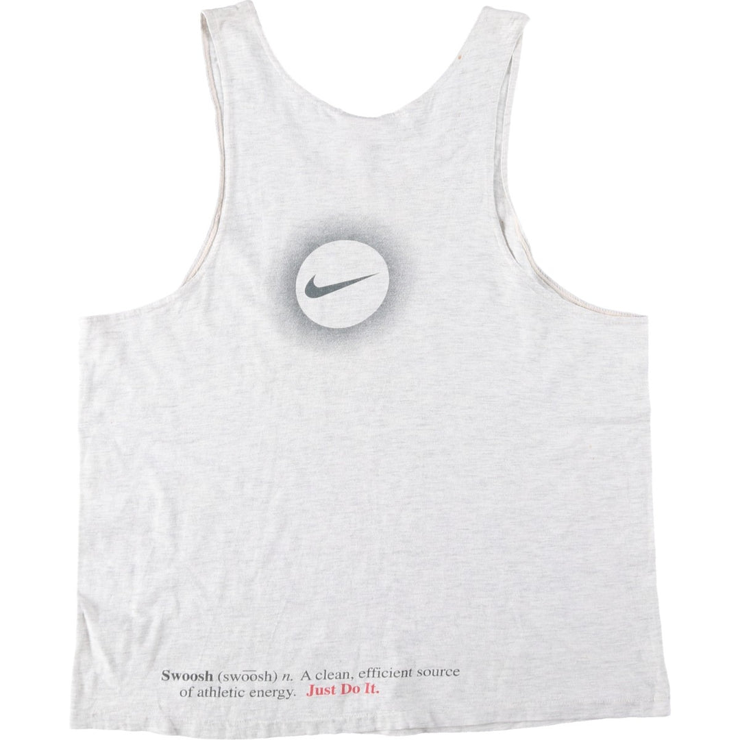 90'S Nike Silver Tag Tank Top, Made in USA, Men's Size M (approx.), Vintage unclear gray type Vintage Second Hand