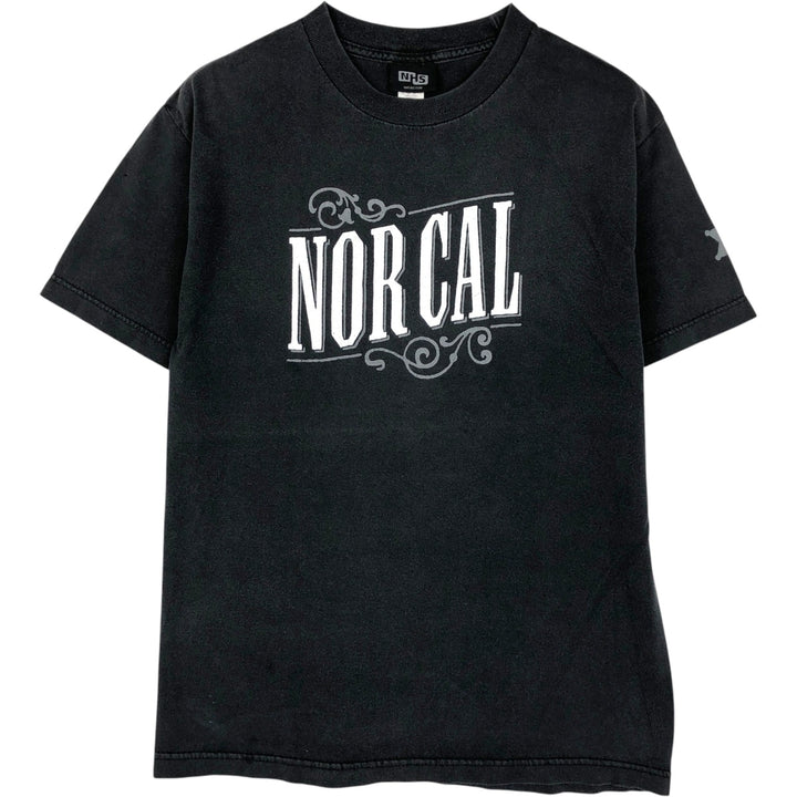 2000'S NHS NOR CAL Surf Skate T-shirt, Men's Size M (approx.) cotton black type Vintage Second Hand