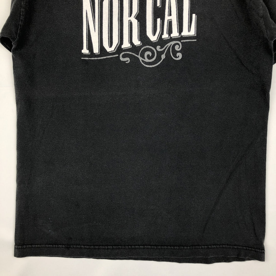 2000'S NHS NOR CAL Surf Skate T-shirt, Men's Size M (approx.) cotton black type Vintage Second Hand