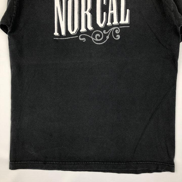 2000'S NHS NOR CAL Surf Skate T-shirt, Men's Size M (approx.) cotton black type Vintage Second Hand