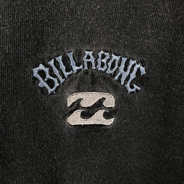 90'S Billabong Mock Neck Surf Skate T-Shirt, Made in USA, Men's Size L (Equivalent), Vintage cotton Charcoal Vintage Second Hand