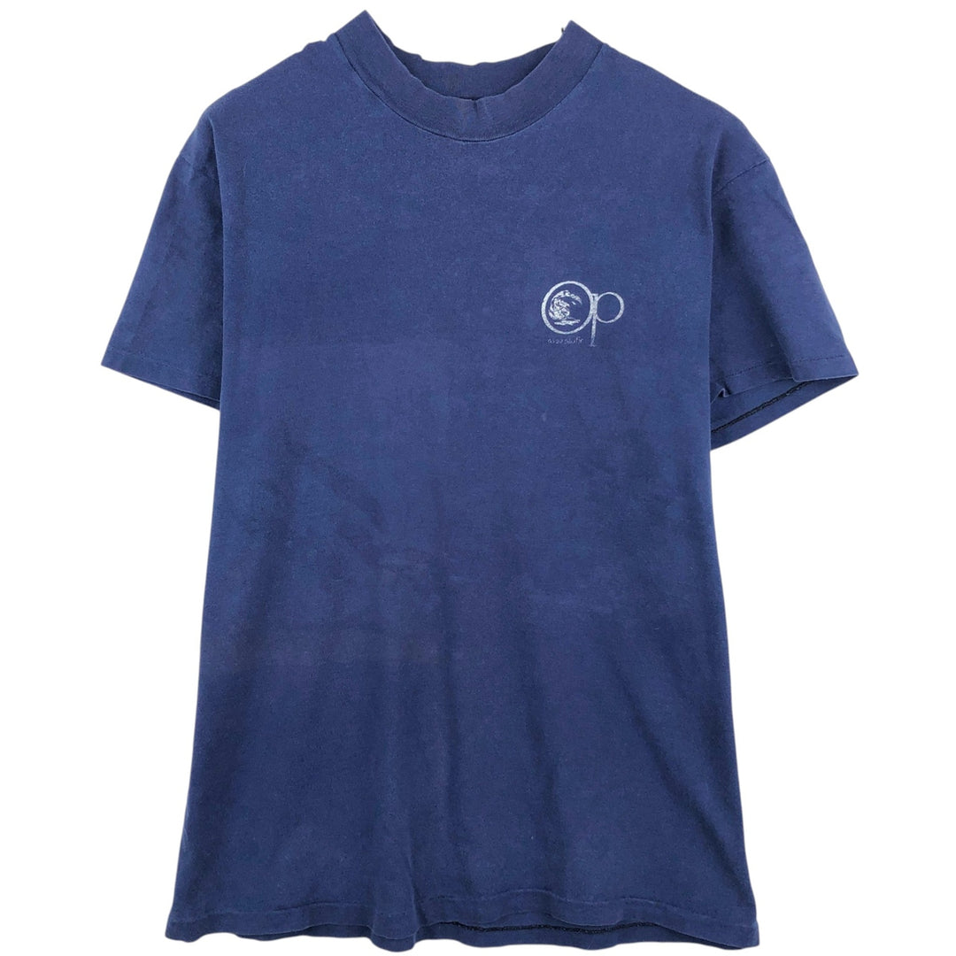 90'S Ocean Pacific surf and skateboard t-shirt, men's size M unclear Navy blue Vintage Second Hand