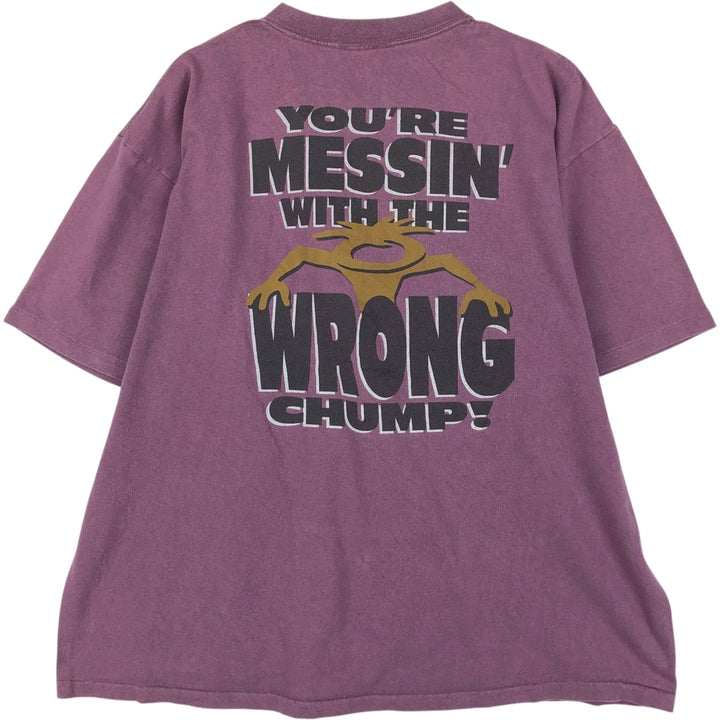 90'S OGIO CHUMP Message Sports Print T-Shirt, Made in USA, Men's XL equivalent, Vintage cotton purple type Vintage Second Hand
