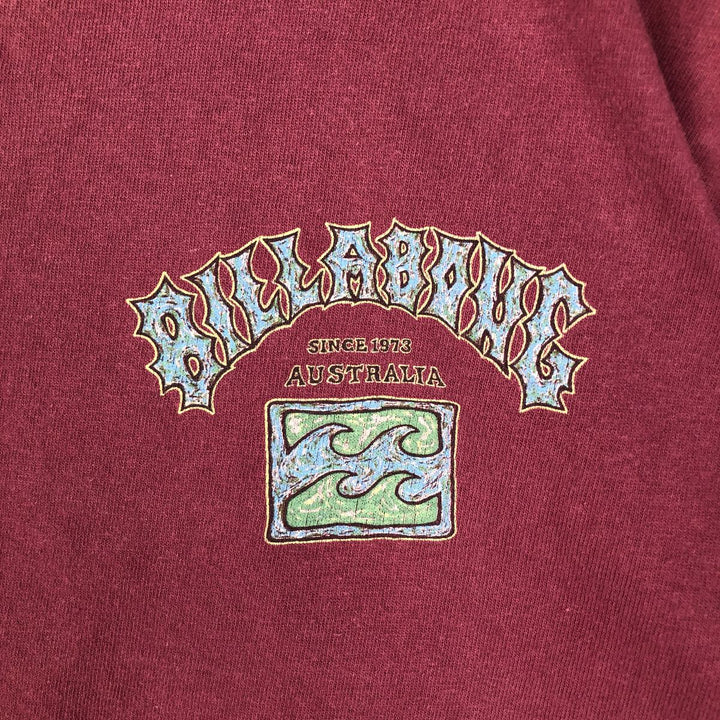 90'S BILLABONG Surf Skate T-Shirt, Made in USA, Men's XL equivalent, Vintage cotton Purple type red-purple Vintage Second Hand