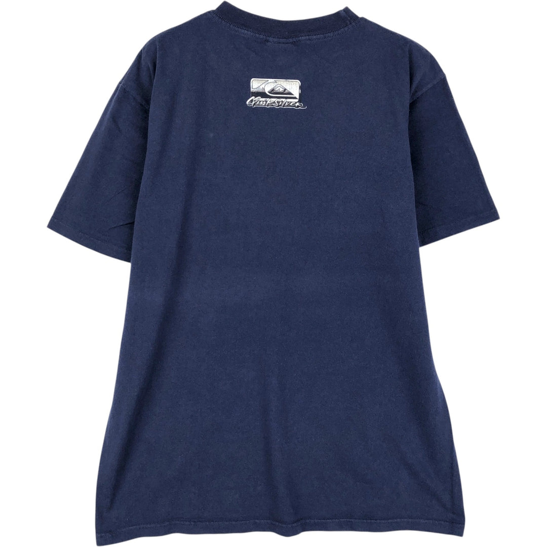 90'S Quiksilver surf/skate t-shirt, made in USA, men's size M equivalent, vintage. cotton navy blue type Vintage Second Hand