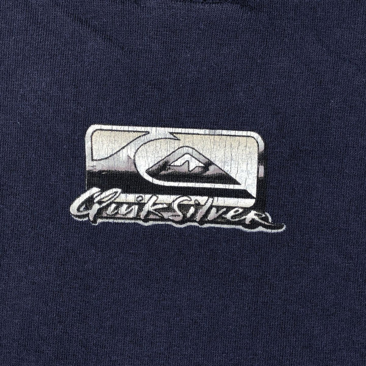 90'S Quiksilver surf/skate t-shirt, made in USA, men's size M equivalent, vintage. cotton navy blue type Vintage Second Hand