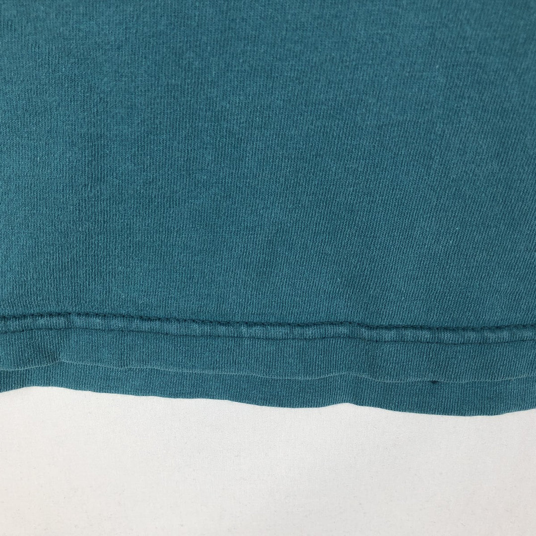 90'S NO FEAR surf skate T-shirt made in USA, men's XL size, vintage cotton turquoise blue Vintage Second Hand