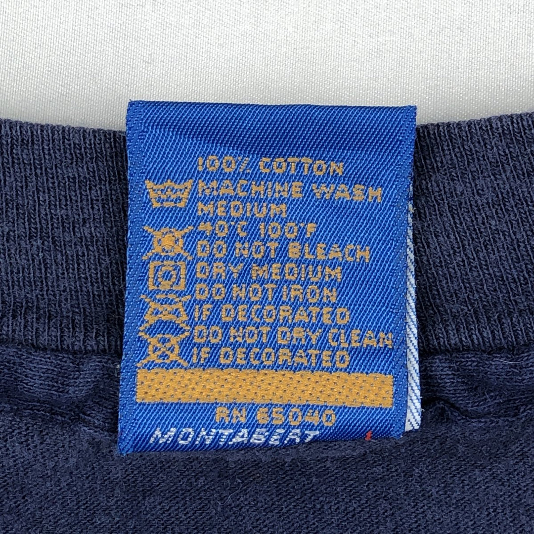 80s-90'S Ocean Pacific surf/skate t-shirt, made in USA, men's size L equivalent, vintage. cotton navy blue type Vintage Second Hand