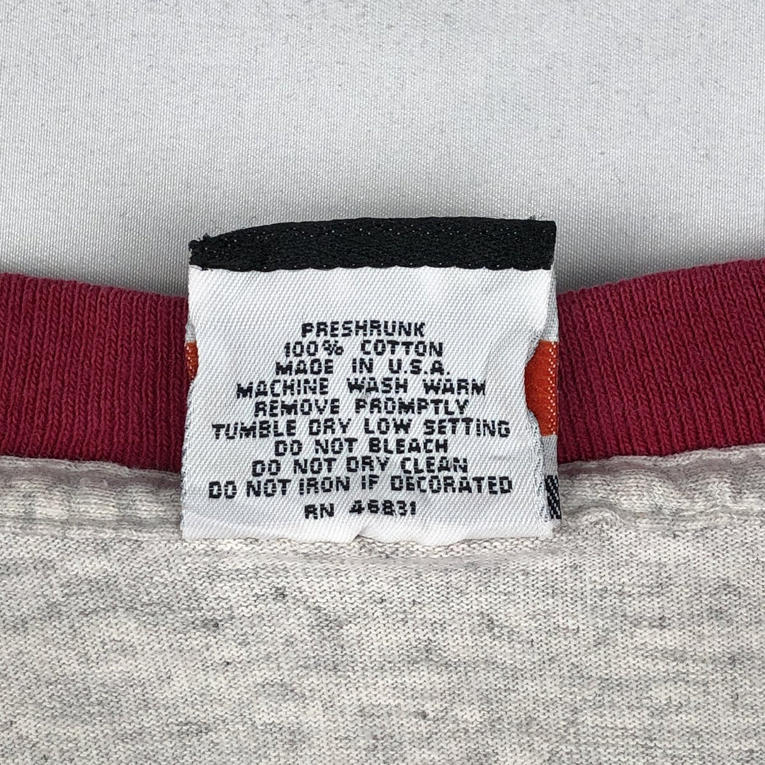90'S SIGNAL SPORTS RON JON Two-Tone V-Neck Surf Skate T-Shirt, Made in USA, Men's XL Equivalent, Vintage cotton gray type Vintage Second Hand