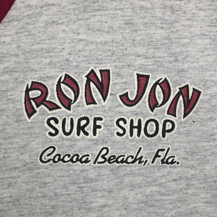 90'S SIGNAL SPORTS RON JON Two-Tone V-Neck Surf Skate T-Shirt, Made in USA, Men's XL Equivalent, Vintage cotton gray type Vintage Second Hand