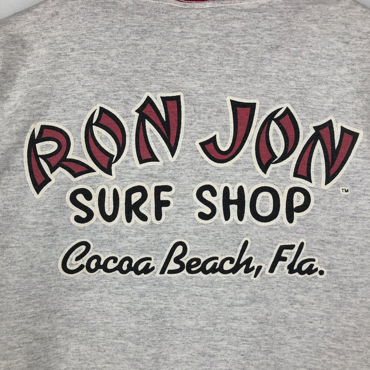 90'S SIGNAL SPORTS RON JON Two-Tone V-Neck Surf Skate T-Shirt, Made in USA, Men's XL Equivalent, Vintage cotton gray type Vintage Second Hand