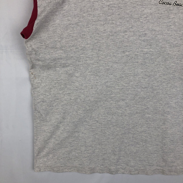 90'S SIGNAL SPORTS RON JON Two-Tone V-Neck Surf Skate T-Shirt, Made in USA, Men's XL Equivalent, Vintage cotton gray type Vintage Second Hand