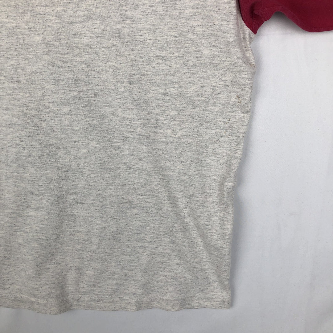 90'S SIGNAL SPORTS RON JON Two-Tone V-Neck Surf Skate T-Shirt, Made in USA, Men's XL Equivalent, Vintage cotton gray type Vintage Second Hand