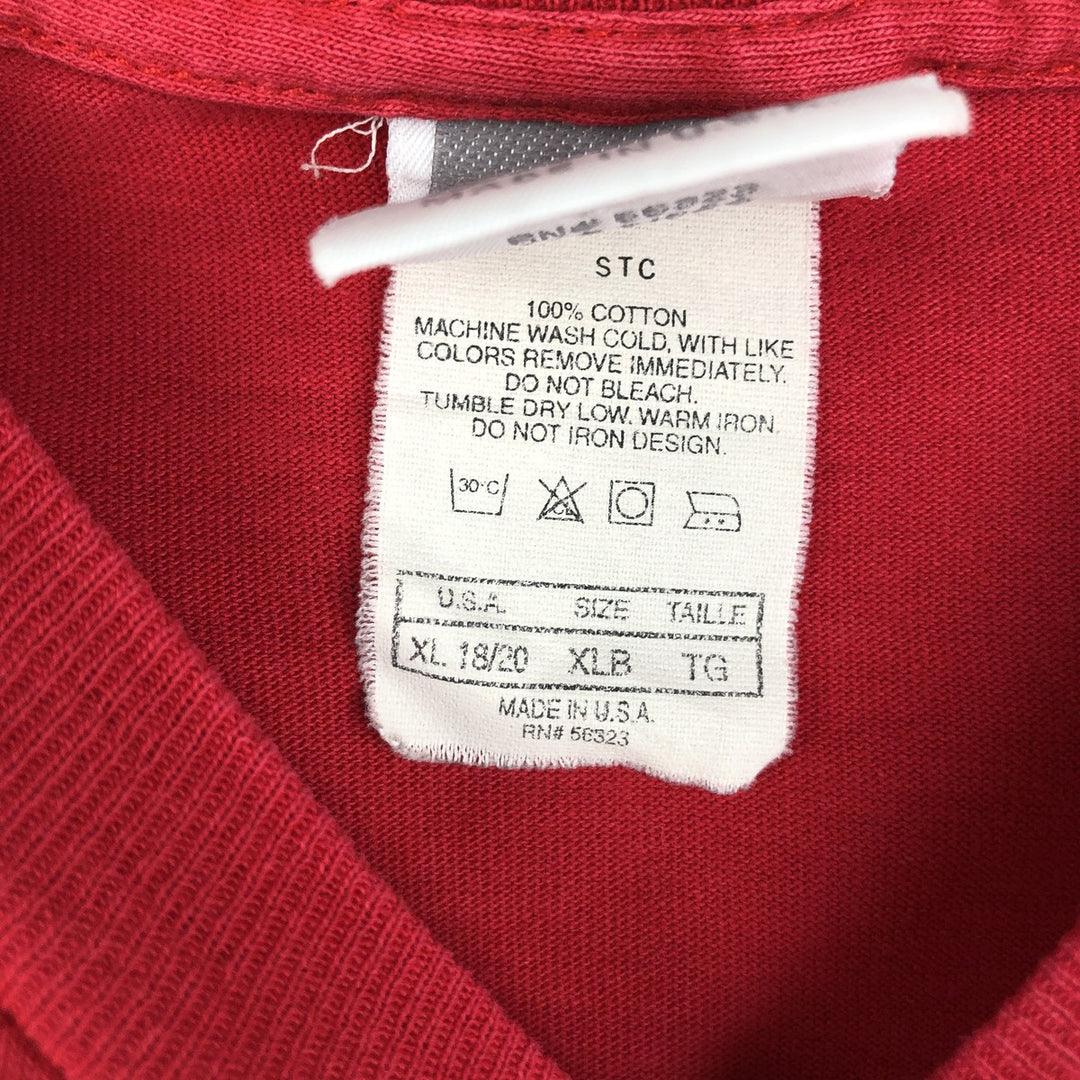 90'S Nike AIR JORDAN logo print T-shirt, silver tag, made in USA, men's size M equivalent, vintage. cotton red type Vintage Second Hand